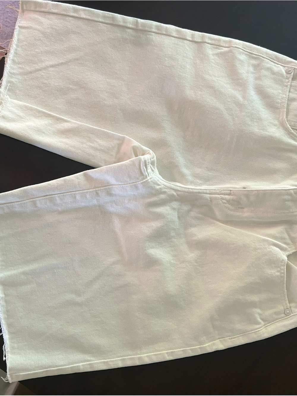 White Denim Shorts